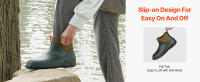 SucceBuy Botas de cubierta para mujer, botas de lluvia de pesca impermeables, tobillo antideslizante de goma, neopreno, talla 9 US - details 4