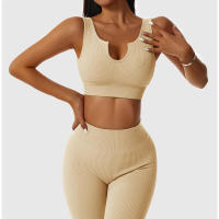 Sujetador deportivo sin costuras para mujer, yoga, correr - details 2