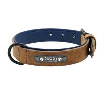 Collares personalizados cuero, Collar Perro, etiquetas identificación de nombre para perros pequeños medianos grandes Pitbull - details 15