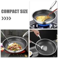 Sartén de 26/28/30cm, olla multifuncional de panal sin recubrimiento, olla de cocina de carne gruesa de acero inoxidable, Cocina de Inducción de Gas - details 3