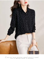 Camisa de mujer Camisa de lunares Tops elegantes femeninos - details 6