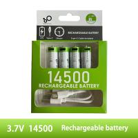 Batería Recargable por USB YTBNA 3.7V 14500 AA 700mAh para Control Remoto Ratón Ventilador Pequeño Juguete Eléctrico + Cable - details 0