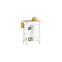 Carro de cocina multifuncional con 2 cajones y 2 estantes Gran encimera Ideal para bar y comedor - details 19