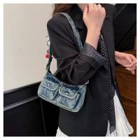 Bolso de mano de moda, bolso vaquero Retro, bolso cruzado para axila, bolso de hombro para chica picante, bolso para axila, bolso de tela Y2K, ropa de calle - details 24