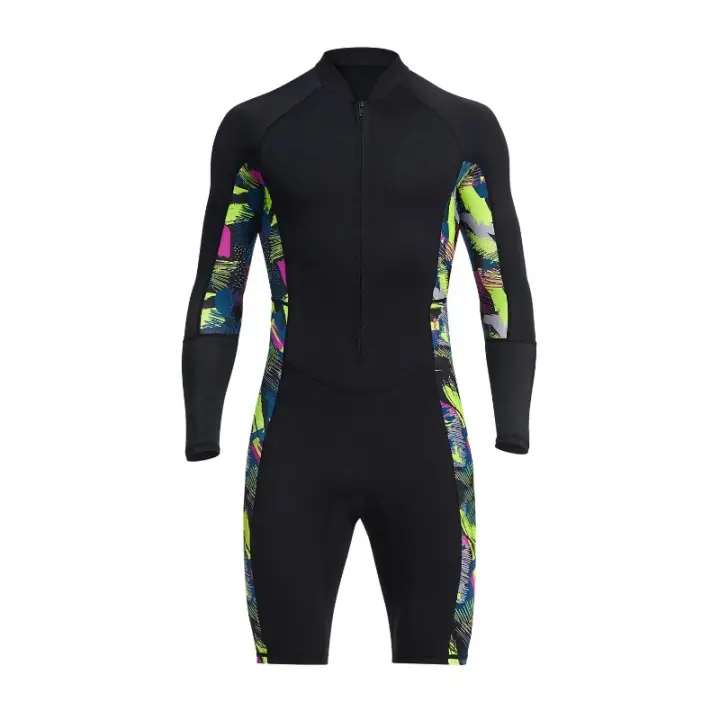 Traje de Baño de Manga Larga UV-Resistente para Hombres 1.5mm Ideal para Buceo, Snorkeling, Natación, Surf Deportes y Exteriores - 1