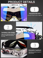 Gafas de Motocross VEMAR A prueba de golpes, Anti-polvo, Ligeras para Ciclismo, Motocicleta, Deportes al Aire Libre, ATV, MTB - details 12