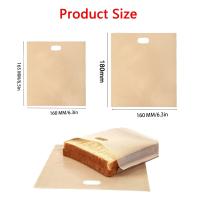 Bolsas reutilizables para tostadora, bolsa de plástico antiadherente para sándwich tostado, fácil de abrir, 10 piezas B - details 6