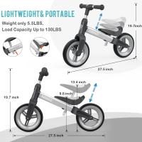 Bicicleta para Niños Ultraligera Sin Pedales, Altura Ajustable, Candado para Volante, Para Niños y Niñas de 1,5 4 Años - details 11