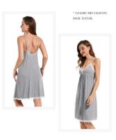 Camisola sexy de algodón cosida Ence para mujer, ropa interior íntima de color sólido, ropa informal holgada para el hogar - details 5
