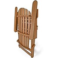 Tumbona Silla plegable para jardín terraza balcón reposabrazos redondeados de madera maciza