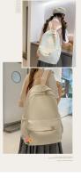 Mochila Impermeable de Nylon para Mujer Bolsa de Viaje Femenina Mochila Escolar para Niñas Adolescentes Bolsa de Libros de Color Sólido - details 11