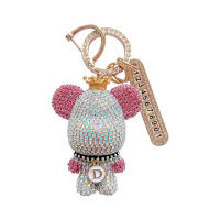 Llavero Creativo de Panda con Diamantes Incrustados Placa de Matrícula Anti-Perdida para Coche Regalo - details 0