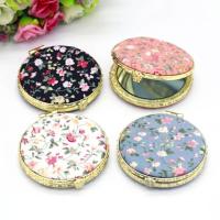 Espejo Floral de bolsillo para mujer, Mini espejo de maquillaje plegable portátil compacto de dos lados, maquillaje cosmético Vintage para regalo - details 0