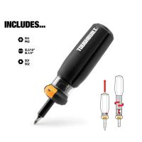 Llave de trinquete Reversible multibits TOUGHBUILT, 6 en 1, recarga automática, juego de destornilladores manuales multifuncionales, TB-H5-M-01 - details 7