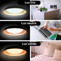 Hogar inteligente, decoración de interiores, techo, control remoto, luz de techo LED de madera inteligente para dormitorio y sala de estar. - details 11