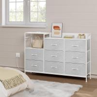 Cajonera para armario, cómoda dormitorio 8 cajones de tela, estantes de madera, cómoda de salón, cajas organizadoras, estructura metálica, estilo industrial - details 37