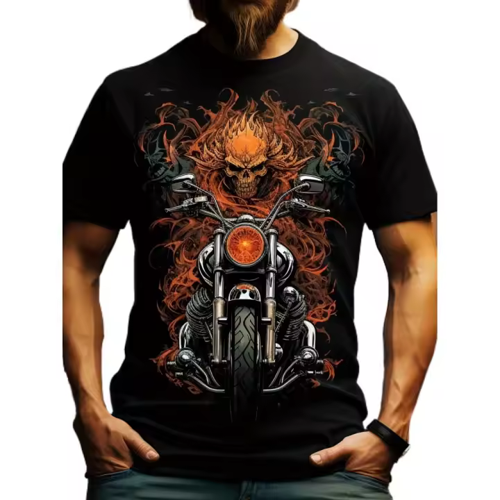 Camisetas de talla grande a la moda para hombre - 1