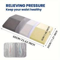 Cojín de espuma con soporte lumbar ergonómico, lavable en máquina, funda desmontable, firme, suave para dispositivos multimedia - details 17