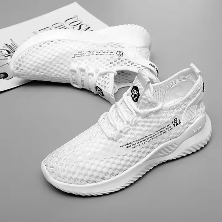 Sandalias de verano y mujer, zapatos informales transpirables con suela suave de malla, zapatos perezosos para hombre con un pie - 1