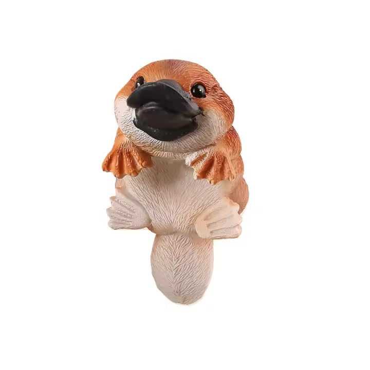 Figura de Animal PEQUEÑO de dibujos animados, artesanías de resina, hipopótamo, maceta colgante, artesanía, estatua de Animal trepador - 1