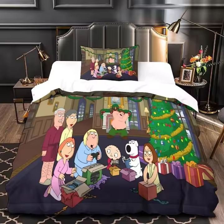 Nuevo Estilo Quilt Cover de anime 3D Juego de Ropa de Cama para Familia Guy - 1