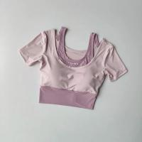 Camiseta de fitness transpirable de manga corta para mujer para entrenamientos de yoga de secado rápido - details 4