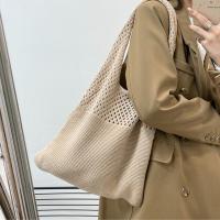 Bolso De Hombro Vintage Tejido Con Agujeros Para Mujer Gran Capacidad Bolso De Compras Bohemio Veraniego Para Playa Y Viajes - details 20