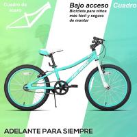 Bicicletas Infantiles para Niños y Niñas 20 Pulgadas 1 Velocidad, Bicicletas con Horquilla de Suspensión y Freno en V, Rosa/Negro/Verde Menta/Azul - details 2