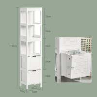 Alta Metalico Columna 3 Estantes y 2 Cajones Blanco 30 x 30 x 144 cm FRG126W - details 2