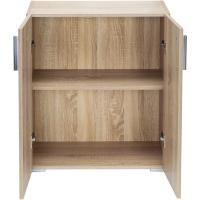 Cómoda Roble Vela 2 Puertas 77x60x30cm Mueble Oficina Armario Regulable - details 4
