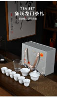Dehua Porcelana Blanca Oveja Grasa Jade Kung Fu Té Tazón Cubierta, Caja de Regalo, Regalo de Empresa, Juego de Cerámica de Mano - details 1