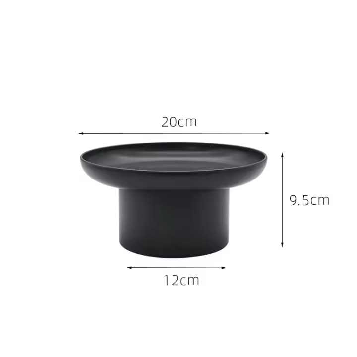 Frutero para encimera - Frutero negro de base alta para almacenar frutas y verduras (10,2 pulgadas de largo) - 1