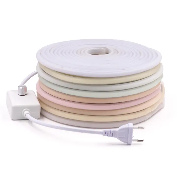 Tira de luces LED de neón, 220V, COB, regulable, 288LED/m, IP67, resistente al agua, FOB, con atenuador, cinta de diodo Flexible RA90 - 1