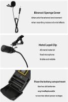 Micrófono de Lavetina Inalámbrico UHF 30 Canales Disponibles Alcance de 50m Para Cámara DSLR - details 7