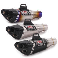 Universal Motorcycle Exhaust Muffler Pipe Escape Exhaust Tail Pipe Vent Pipe Exhaust Canister End Pipe Stainless - details 0