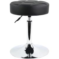 Barra Redondo Cuero Grueso PU barbero Giratorio Ajustable en Altura Que se Pueaplicar a la recepción del mostrador Bar del hogar (Negro) - details 0