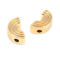 Espaciador de arco iris y Luna de latón, Color oro de 18K, paloma, estrella, nube, cilindro, pulsera ovalada, cuentas, fabricación de joyería, accesorios Diy - details 26
