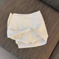 Falda corta de verano para mujer estilo irregular con lazo pantalones de mezclilla de moda - details 25
