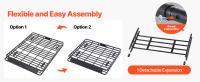 Canasta Universal para Portaequipajes de Techo SucceBuy, 162.56 x 127 x 10.41 cm, Portaequipajes de Techo con Dos Redes de Carga de 35.4 x 39.4 Pulgadas, Capacidad de 68.04 kg, Acero Aleado Resistente con Recubrimiento Antioxidante, Apto para SUV, Camione - details 2