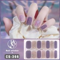 Pegatinas de Uñas de Gel de Plata Brillo Completo Adhesivo Fácil Manicura Francesa Sencilla Belleza - details 1