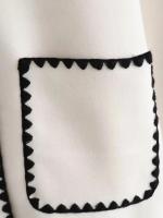 Chaqueta elegante suelta de media temporada para mujer, cuello con bufanda en zigzag, ropa de moda, otoño e invierno, 2024 - details 31