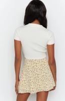 Falda corta con estampado Floral para mujer, falda de cintura alta con cremallera, color amarillo S, Verano - details 19