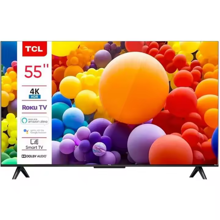 Televisor inteligente LED 4K de 55 pulgadas, 2160p, HDR, frecuencia de actualización de 60 Hz, HDMI, USB, compatible con Alexa y Asistente de Google 55S451 (Renovado) - 1