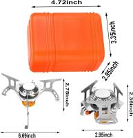 Camping Gas Stove, 3500W Portable Backpacking Stove with Piezo Ignition, Portable Burner, Camping Stove Adapter and Carrying Cas - details 5