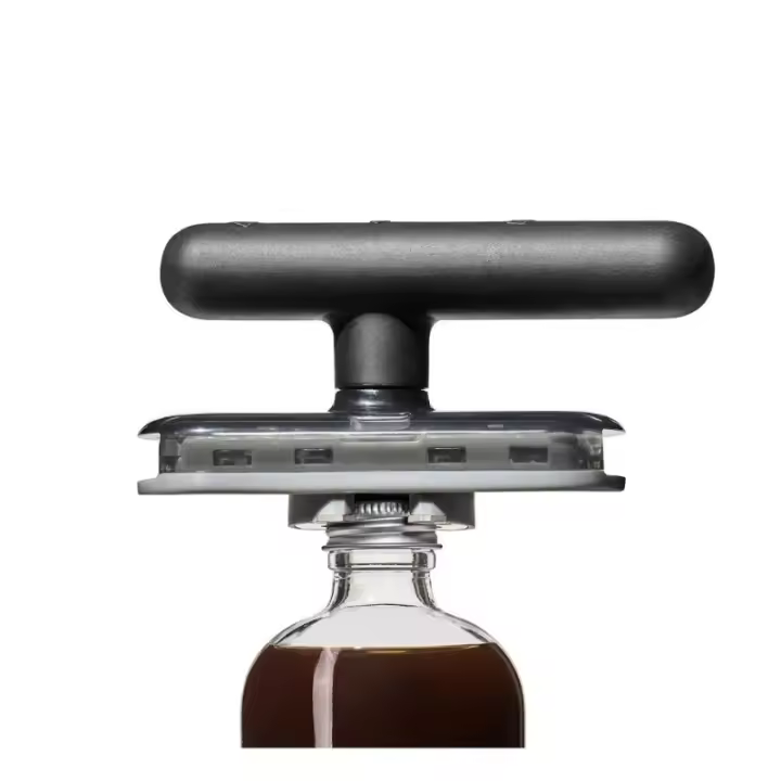 Abrebotellas antideslizante ajustable, fácil giro, negro, accesorios de cocina multifuncionales para el hogar - 1