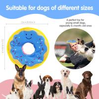 Donuts para perros, juguetes de papel ruidosos, interactivos al aire libre, sonido chirriante, resistentes a mordeduras, adecuados para perros pequeños y medianos - details 2