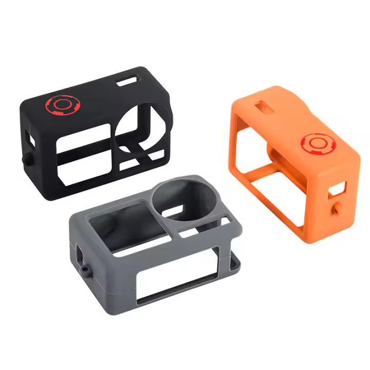 STARTRC Protector de silicona para OSMO Action 5 Pro con correa para la muñeca de 3 colores cubierta protectora suave para jaula de cámara - 1