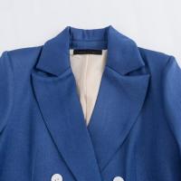 BUNO-traje Vintage para mujer, Blazer de doble botonadura con cuello en V, minifalda recta con cremallera, pantalones cortos, conjuntos de verano 2025. - details 5