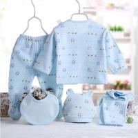 Conjunto De Bebé Recién Nacido 5 Piezas Camiseta 2 Pantalones Gorro Y Bata De Algodón Puro Transpirable Ropa De Bebé Niño Y Niña Estilo Casual Cuatro Estaciones - details 2