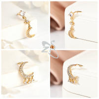 ZS-Piercing de nariz de acero inoxidable en forma de L, Perno de Nariz de cristal CZ brillante, flor, mariposa, forma de corazón, 20G, 1 pieza - details 5